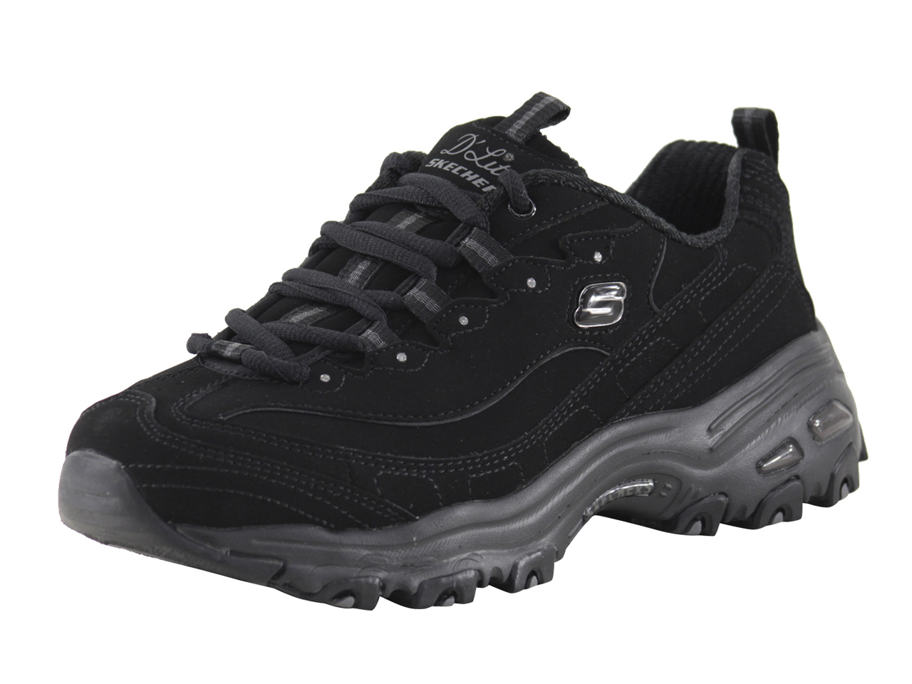 black memory foam sneakers