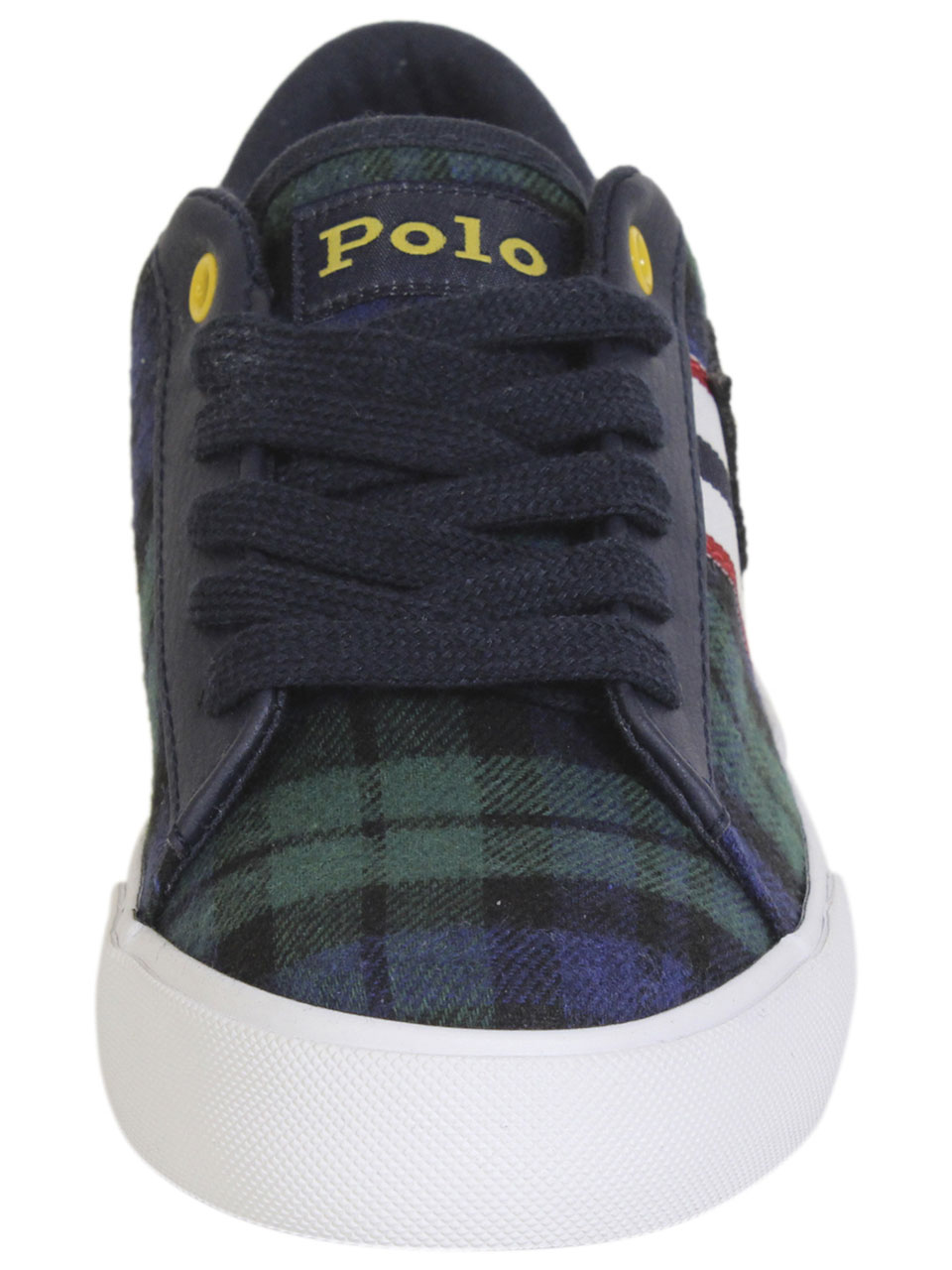Polo Ralph Lauren Big Boy's Edgewood Green/Navy Black Watch Plaid Sneakers Shoes | eBay