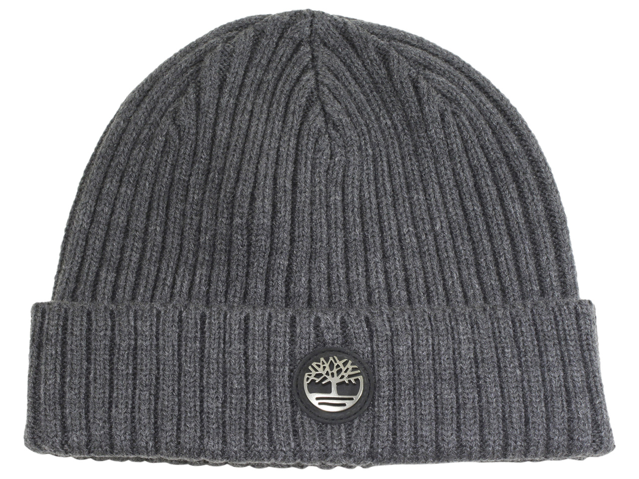 Logo Plate Ribbed Watch Cap Beanie Hat 
