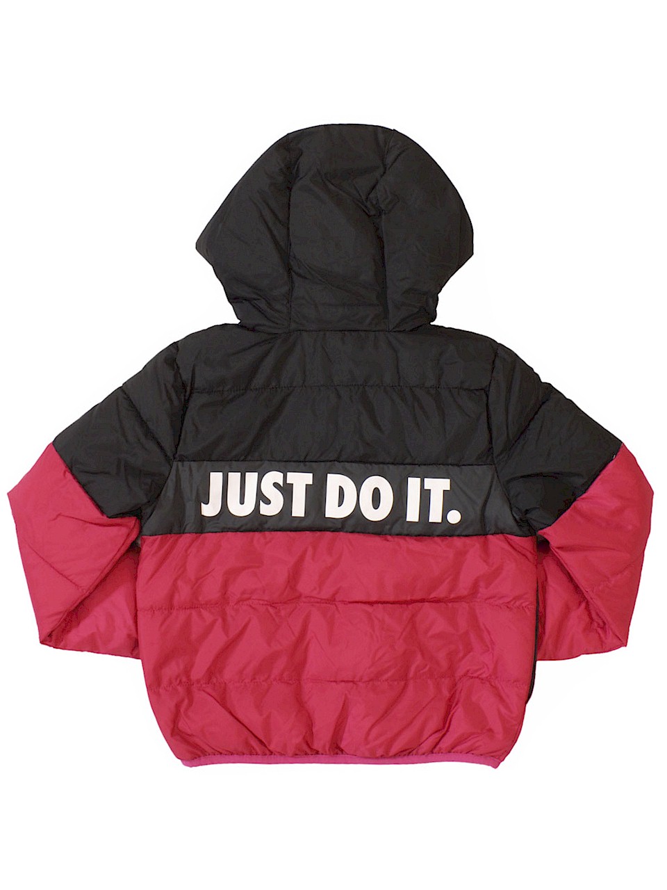 Nike Logo Just do It Puffer Quilted Boy 2T Hooded Jacket Rush Pink Coat for sale online eBay