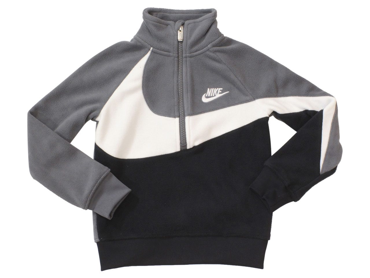 Nike Little Boy's Sherpa Half Zip Long Sleeve Sweatshirt - Picture 3 of 4