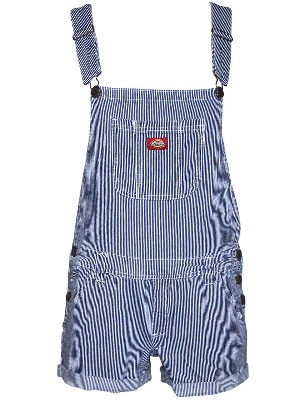 striped overalls shorts