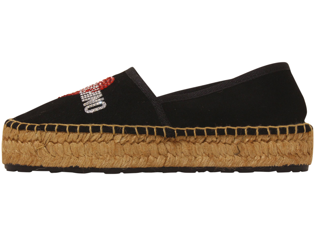 Love Moschino Women's Leather Espadrilles Platform Shoes