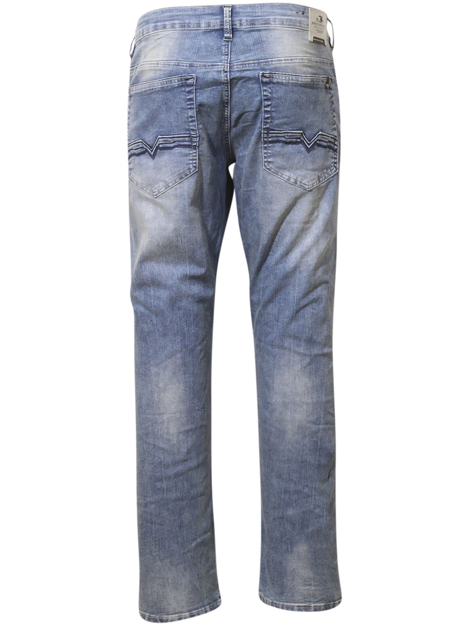 Buffalo David Bitton Men's Driven-X Jeans Relaxed Stretch Sandblast Wash Indigo