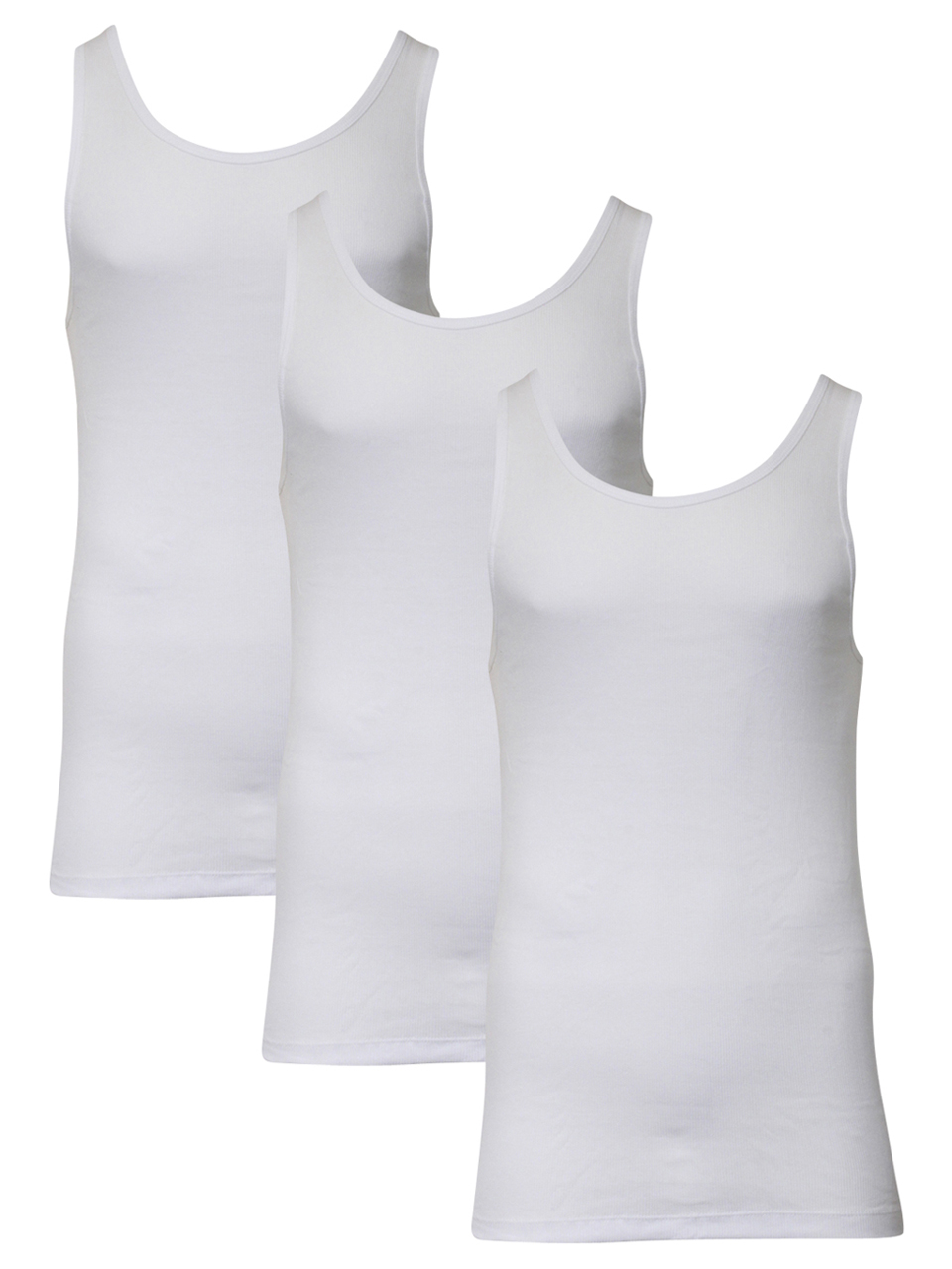 Calvin Klein Men's Classic Fit Tank Tops Crew Neck 3-Piece White