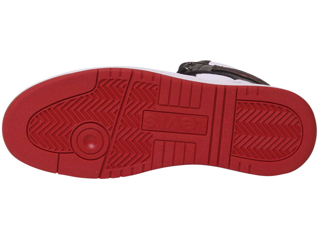 Levi's Men's 521-BB-HI-Pebbled-UL Sneakers High Top Black/White/Red