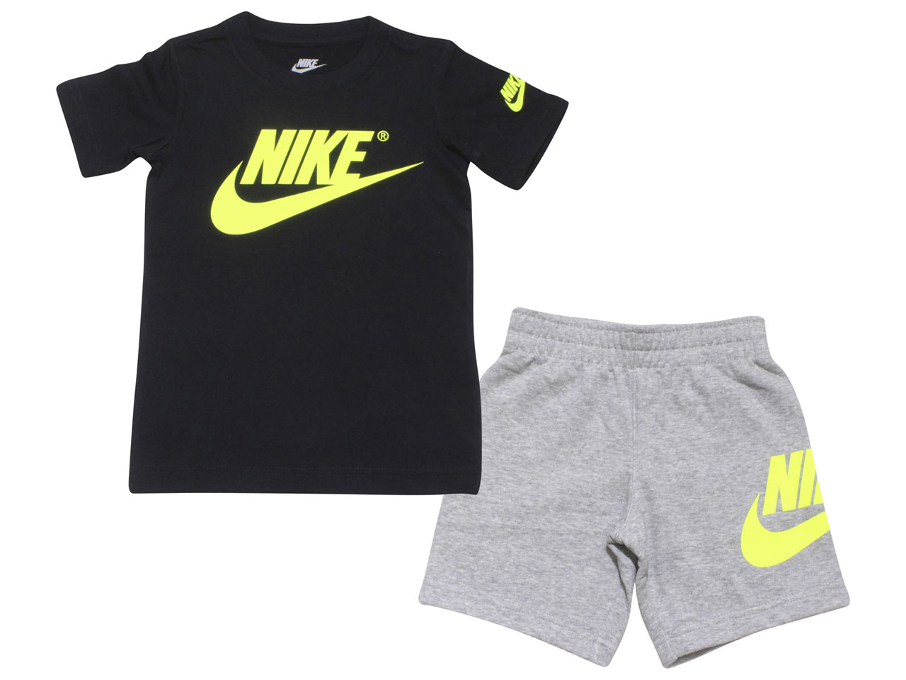 Nike Toddler/Little Boy's T-Shirt/Shorts Futura Logo 2-Piece Set Dark Grey/Black - Picture 13 of 14