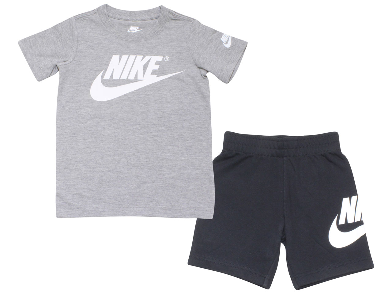 Nike Toddler/Little Boy's T-Shirt & Shorts Futura Logo 2-Piece Set Black/Grey - Picture 13 of 14