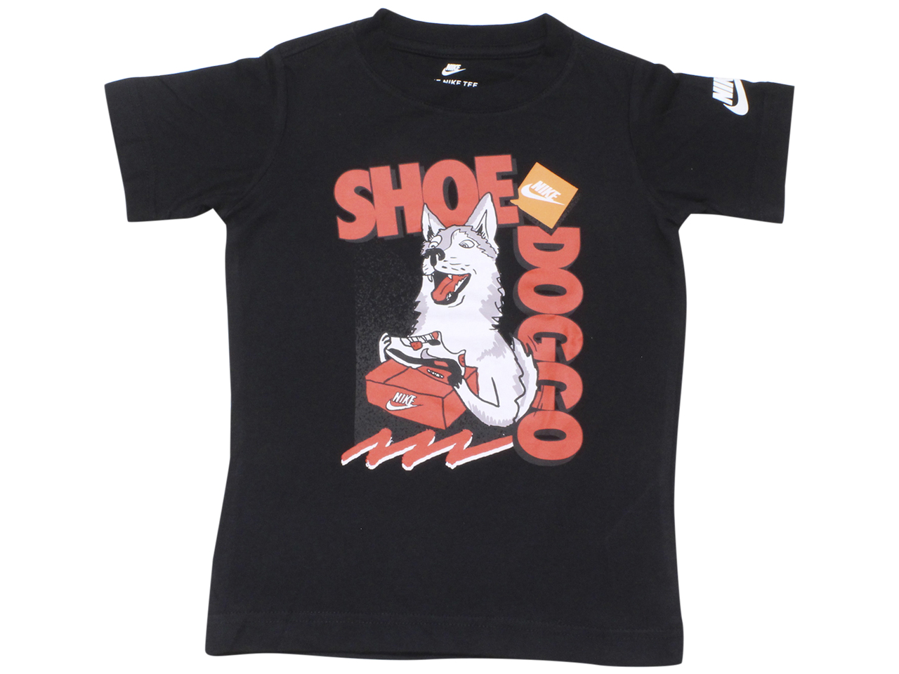 Nike Little Boy's T-Shirt Shoe Doggo Crew Neck Black - Picture 9 of 10