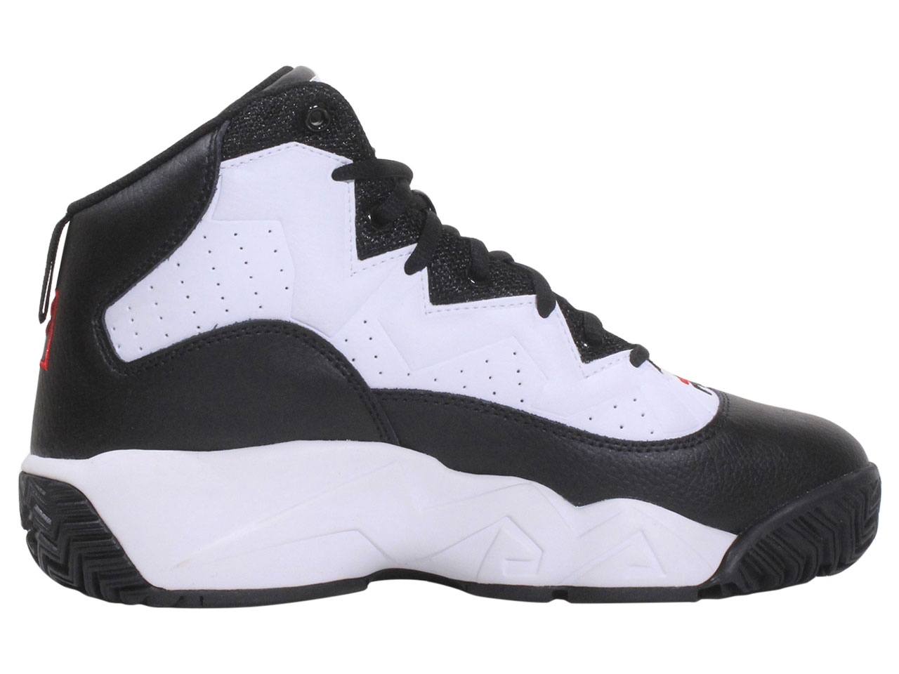 Fila Men's MB Sneakers High Top Black/White/Red - Picture 12 of 14