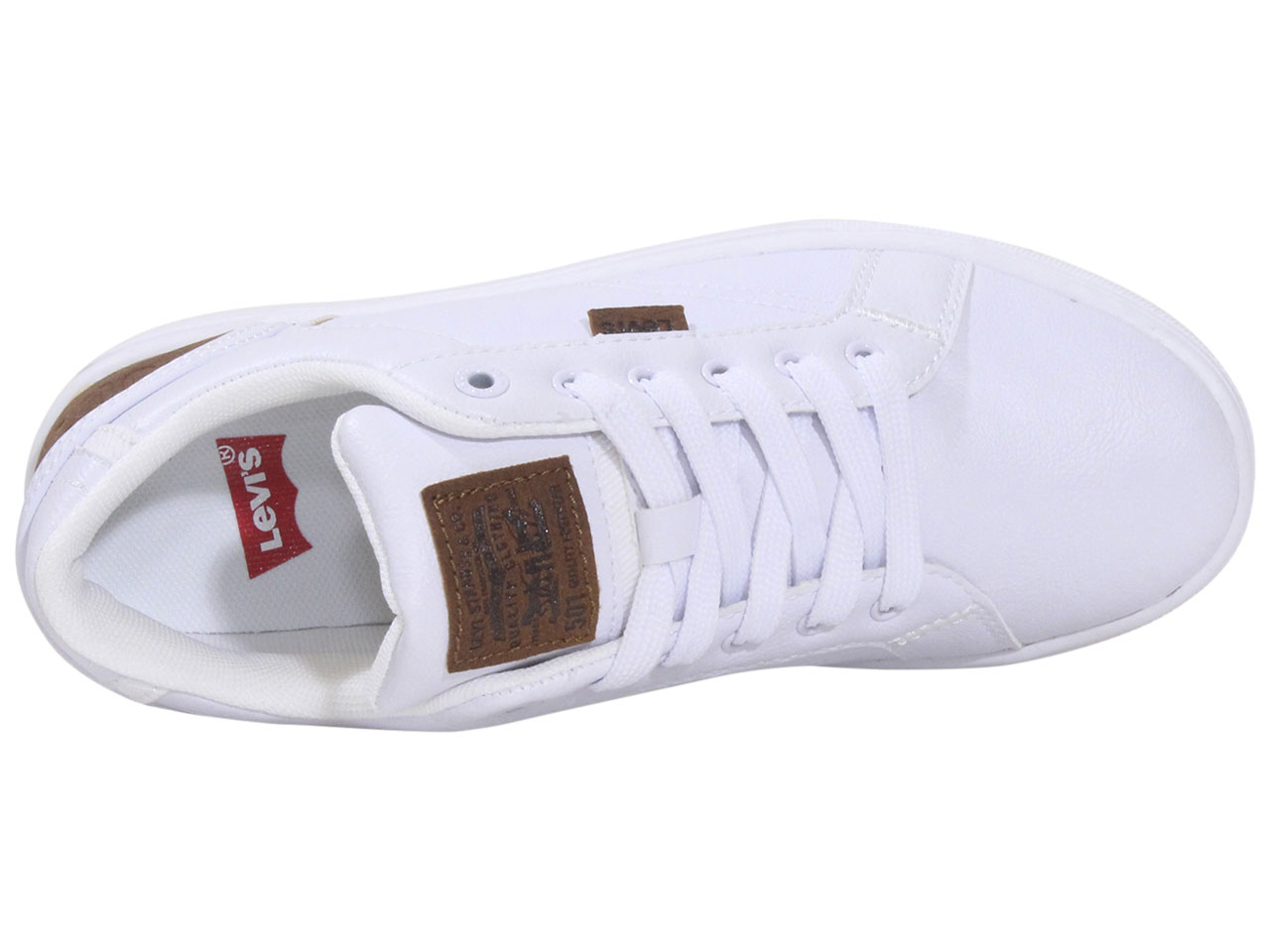 Levis Youth Boy's Jeffrey-501-Tumbled-UL Sneakers Low Top White/Tan - Picture 22 of 64