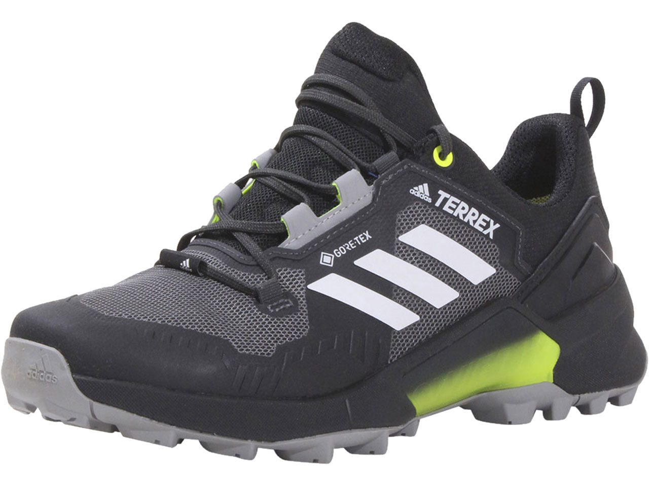 Adidas Men's Terrex-Swift-R3-GTX Sneakers Core Black/Grey/Solar Yellow - Picture 9 of 48
