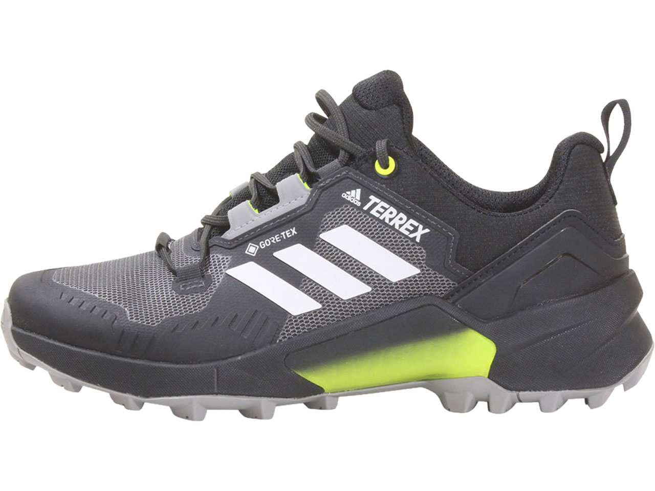 Adidas Men's Terrex-Swift-R3-GTX Sneakers Core Black/Grey/Solar Yellow - Picture 11 of 48