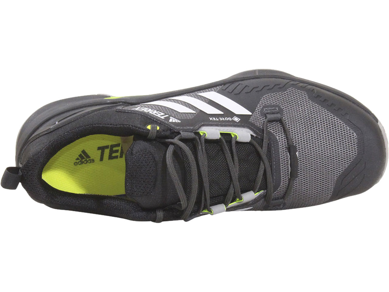 Adidas Men's Terrex-Swift-R3-GTX Sneakers Core Black/Grey/Solar Yellow - Picture 14 of 48