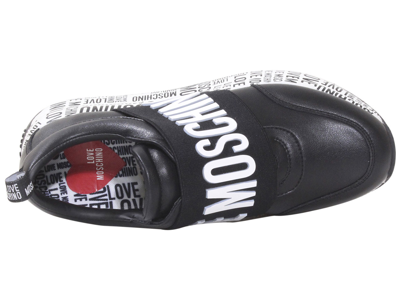 Love Moschino Women's Sneakers Slip On Logo Print Sole Black