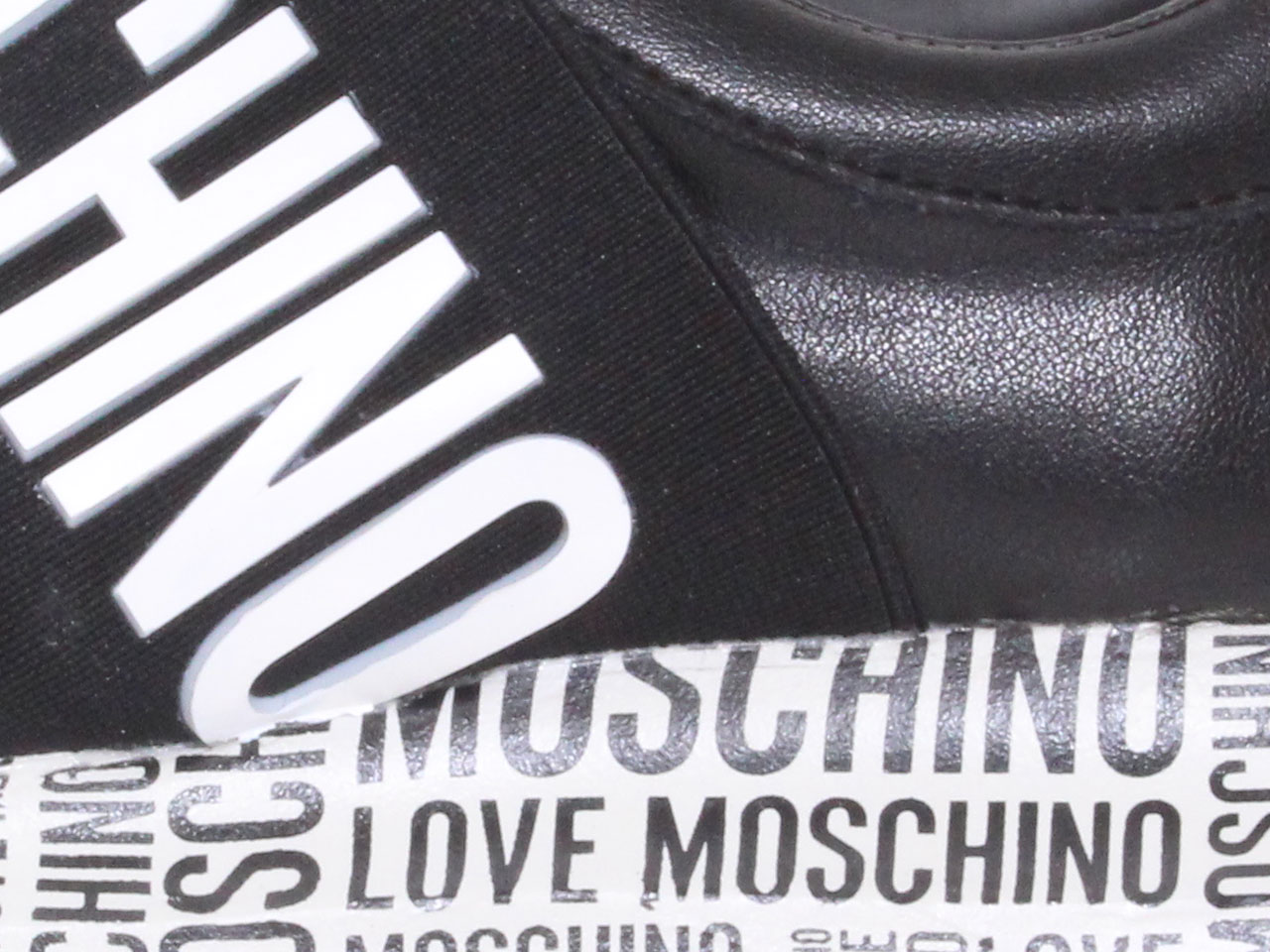 Love Moschino Women's Sneakers Slip On Logo Print Sole Black - Picture 32 of 48