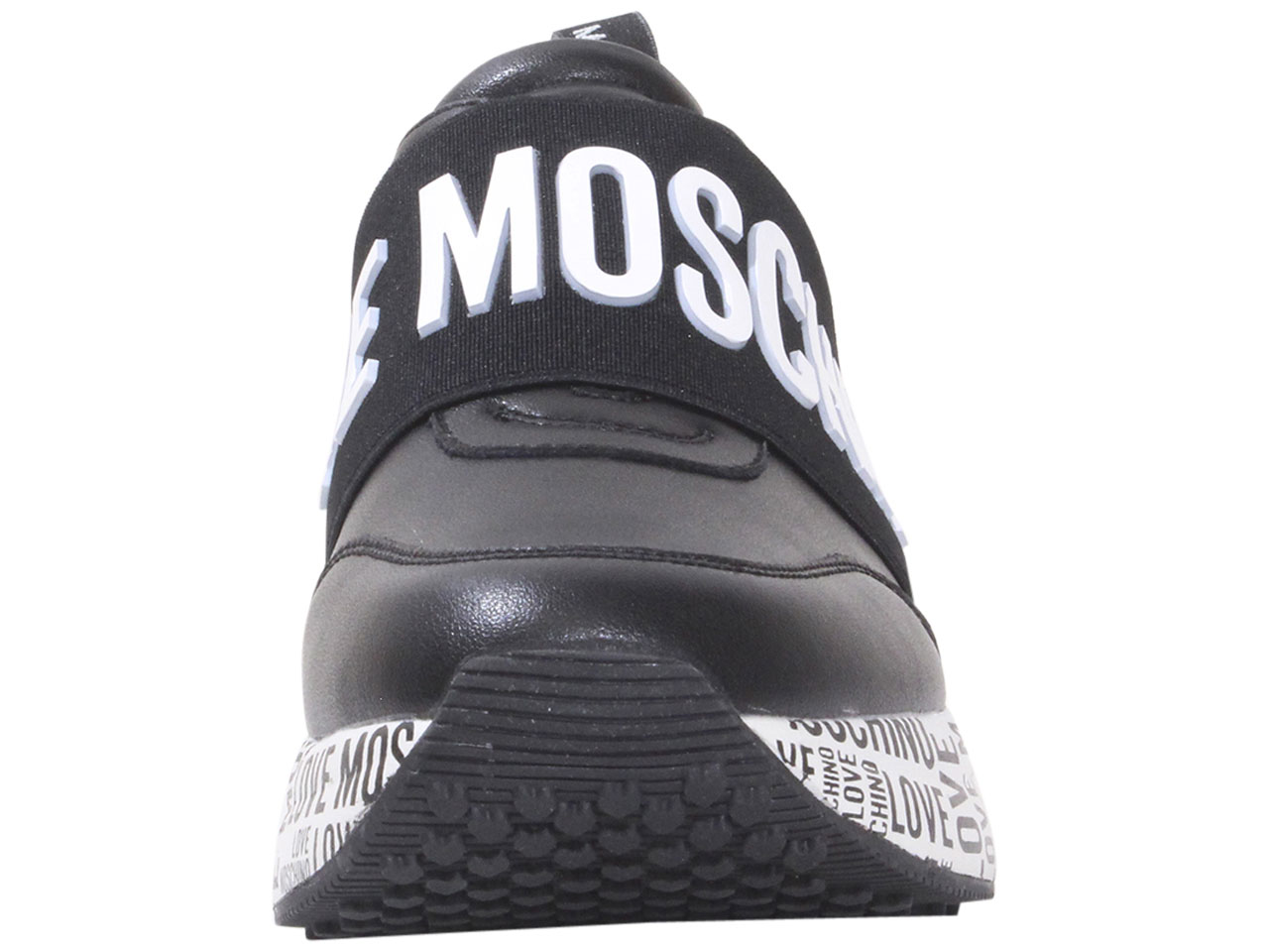 Love Moschino Women's Sneakers Slip On Logo Print Sole Black - Picture 42 of 48