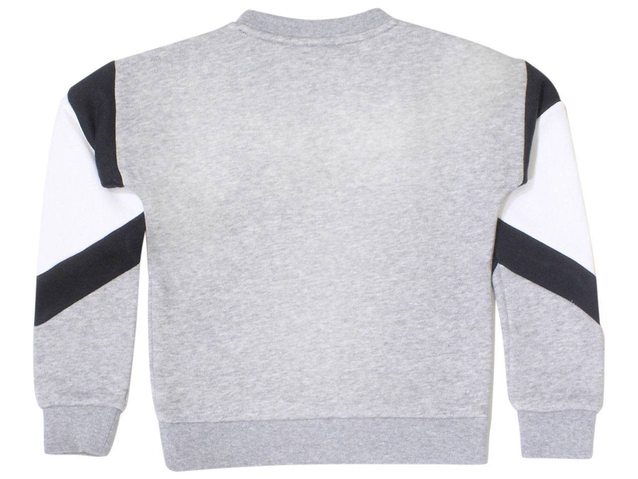 Nike Little Boy's Swoosh Logo Square Crew Neck Sweatshirt Gray Heather - Picture 8 of 8