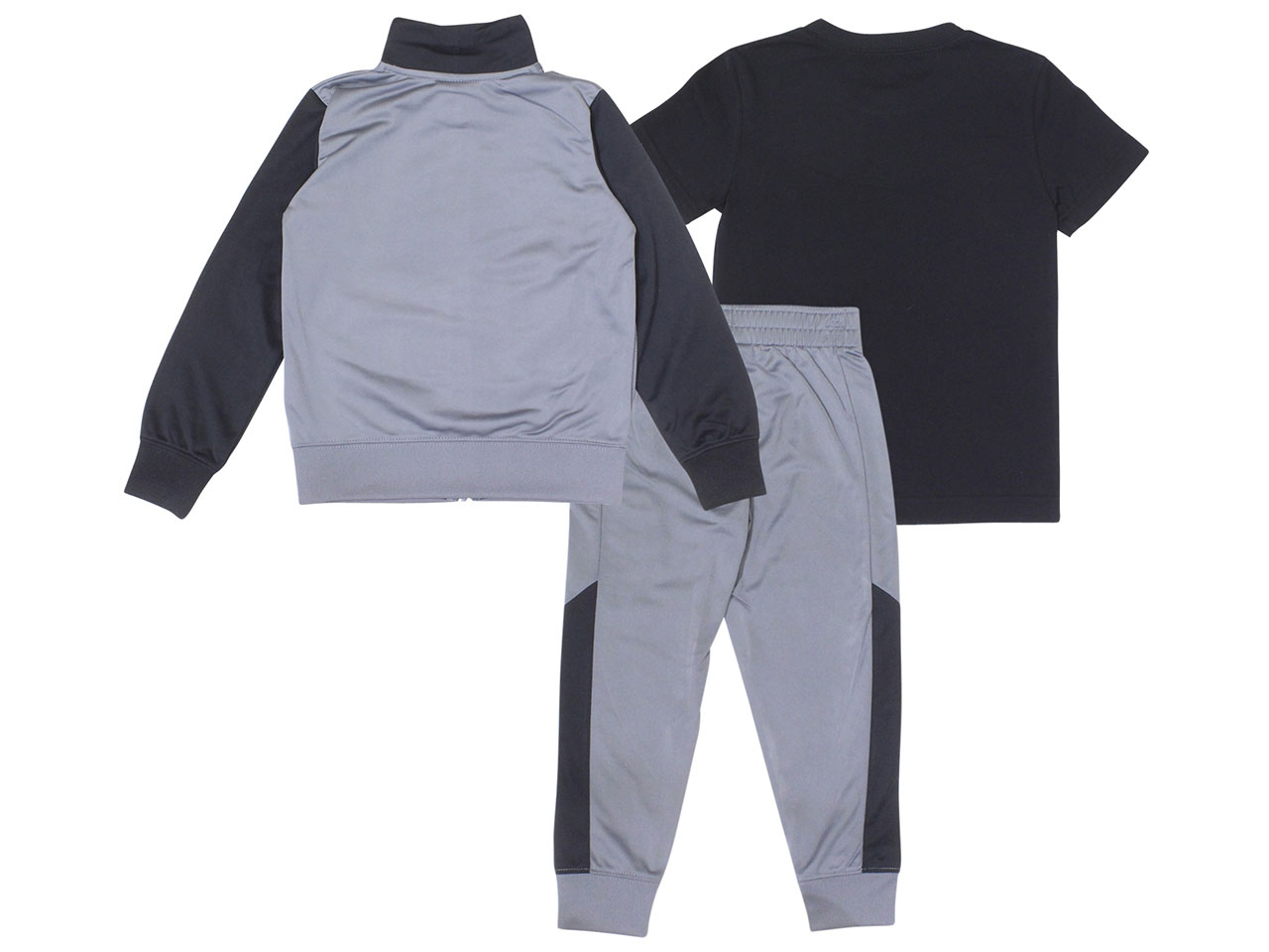 Nike Little Boy's Block Tricot 3-Piece Set (Jacket/Pants/T-Shirt) Grey - Picture 10 of 10