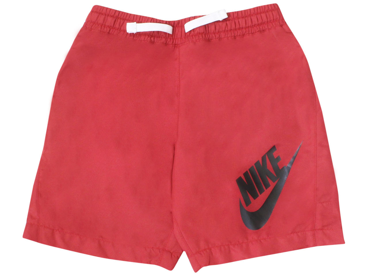 Nike Little Boy's Volley Shorts Swoosh Logo Trunks Swimsuit Gym Red/White - Picture 9 of 10
