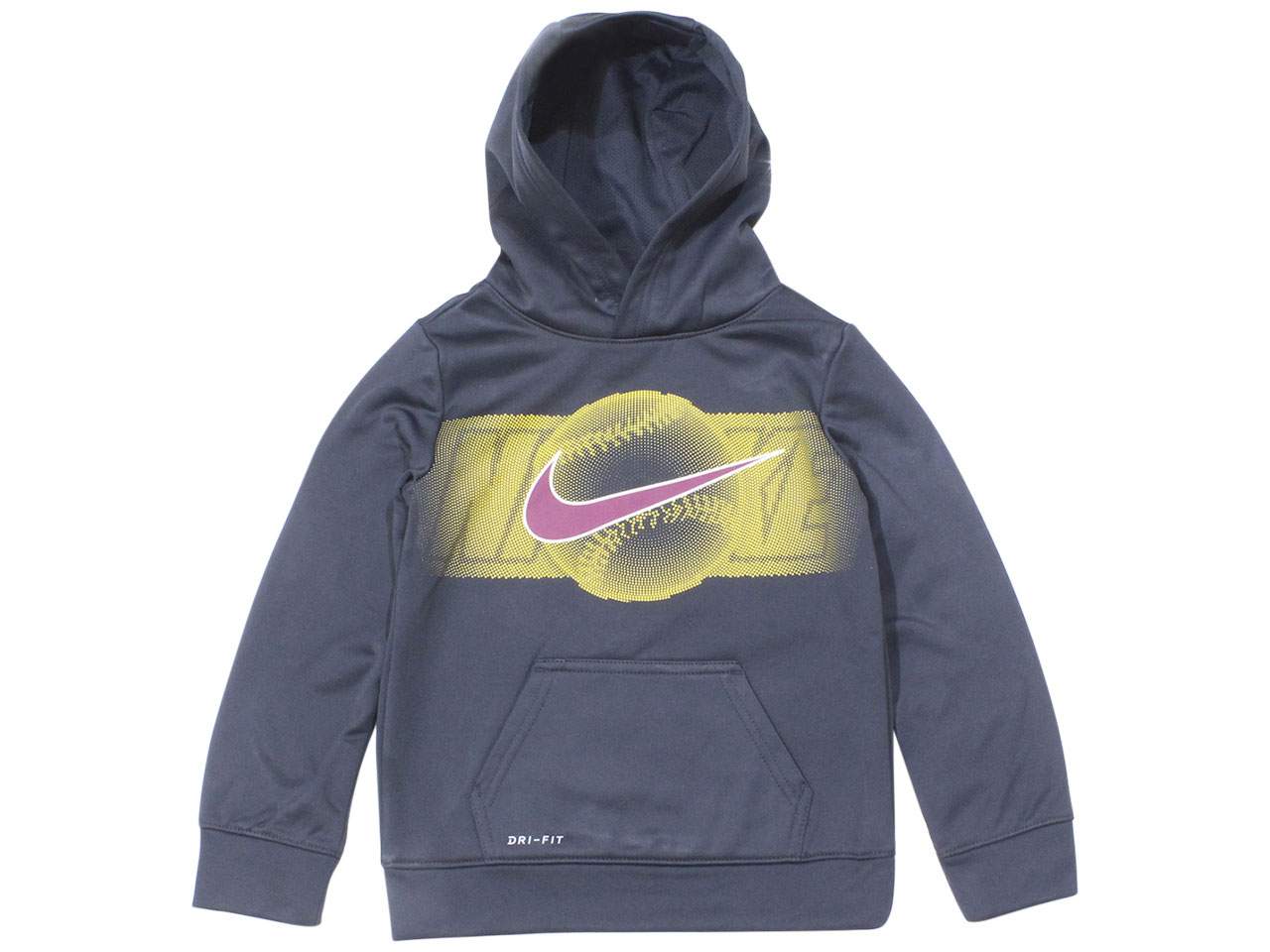 Nike Little Boy's Pullover Hooded Sweatshirt Sport Ball Dri-Fit Anthracite - Picture 7 of 8
