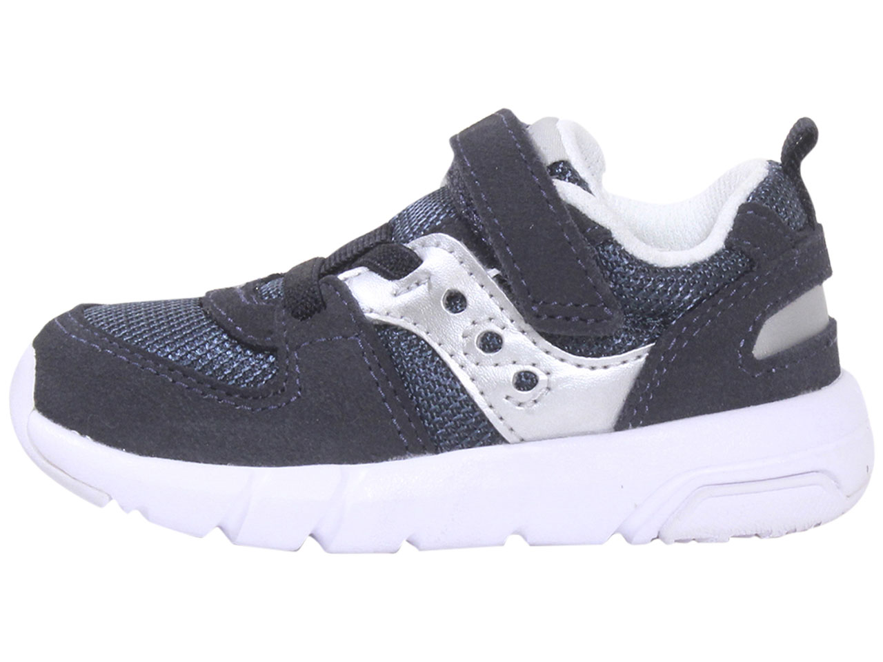 Saucony Toddler/Little Boy's Jazz-Lite-2.0 Sneakers Hook/Loop Shoes Navy/Silver - Picture 11 of 48