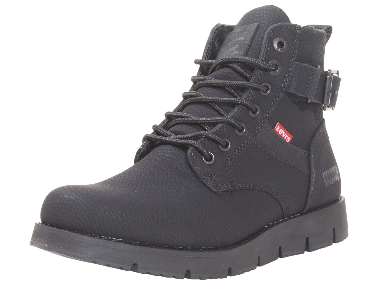 Levis Men's Cobalt-WX-2.0 Boots Work Shoes Lace-Up Black Mono Chrome - Picture 33 of 96