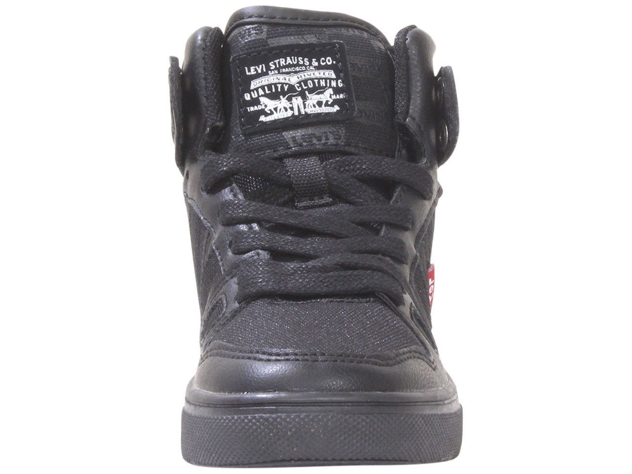 Levis Little Boy's BB-HI-Mono Sneakers High Top Shoes Black Mono Chrome - Picture 50 of 56