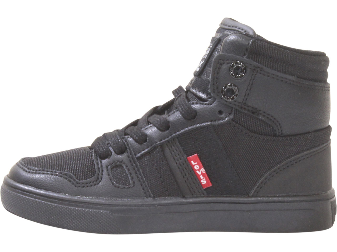 Levis Little Boy's BB-HI-Mono Sneakers High Top Shoes Black Mono Chrome - Picture 19 of 56