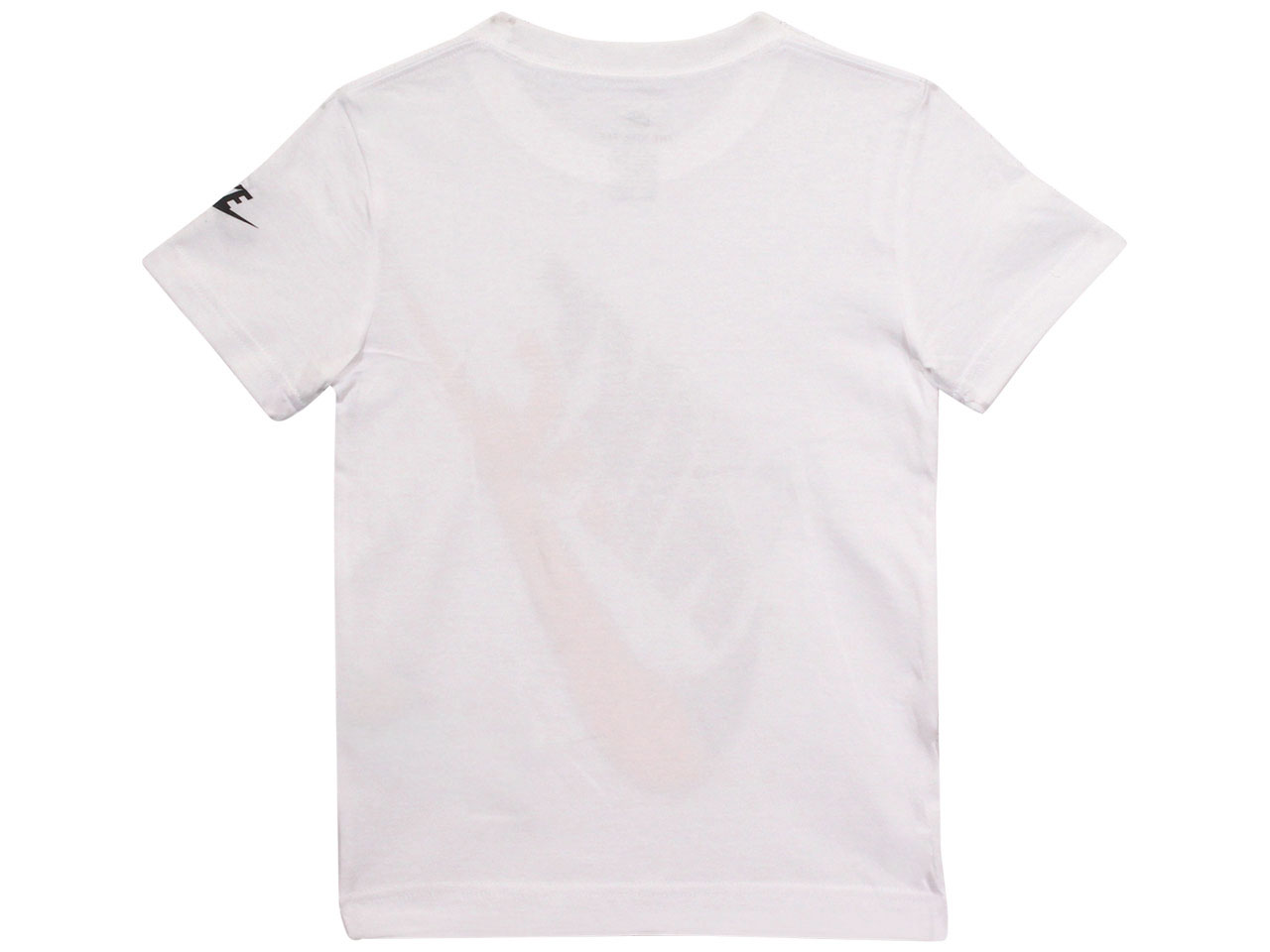 Nike Little Boy's T-Shirt Short Sleeve Crew Neck Split Swoosh White - Picture 10 of 10