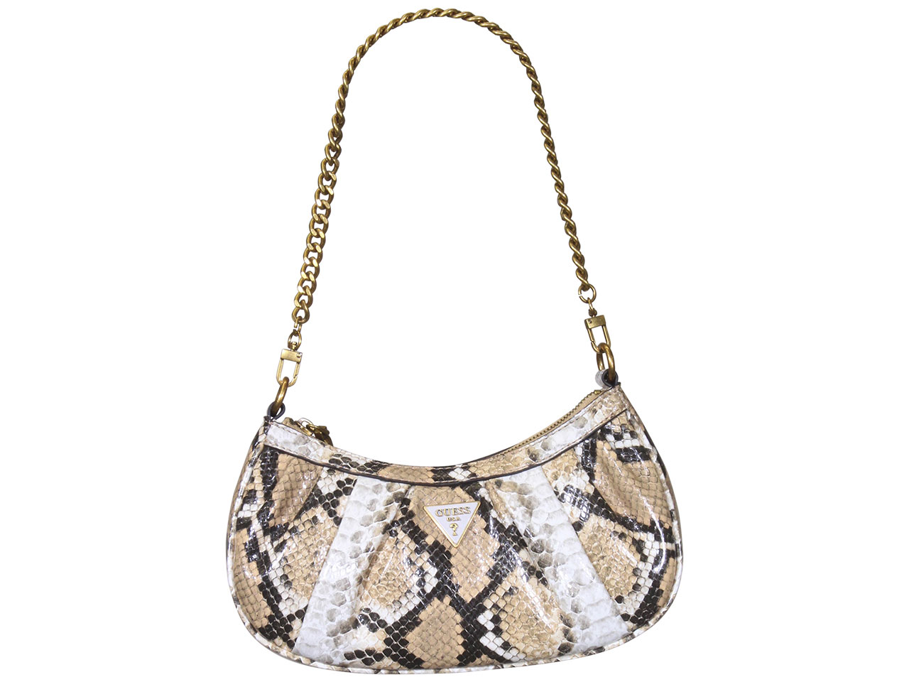 GUESS Natural Python Mariana Top Zip Shoulder Bag Women Handbags
