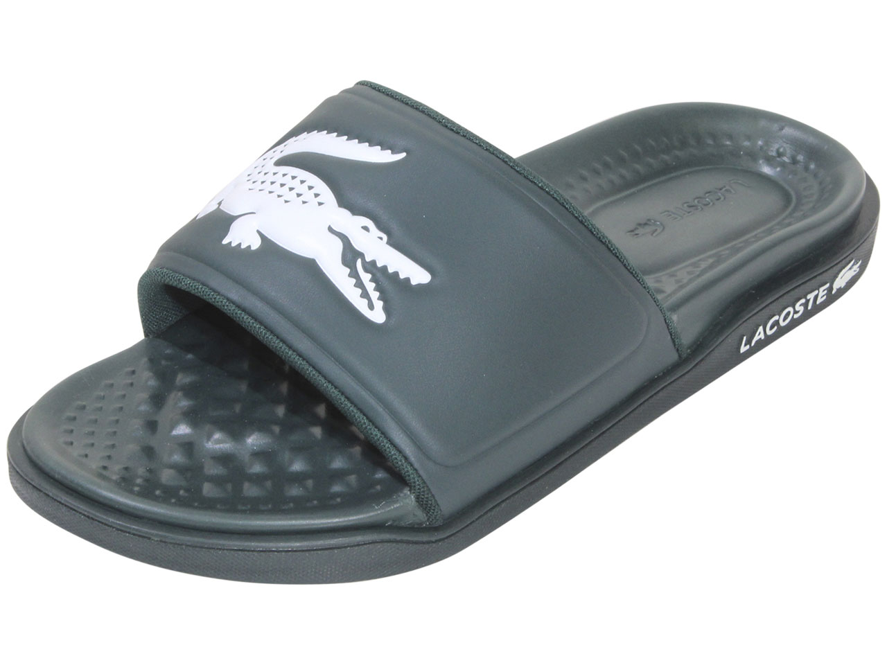 Lacoste Herren Croco-Dualiste-0922-1 Slide Sandalen Schuhe Dunkelgrün/Weiß - Bild 25 von 32