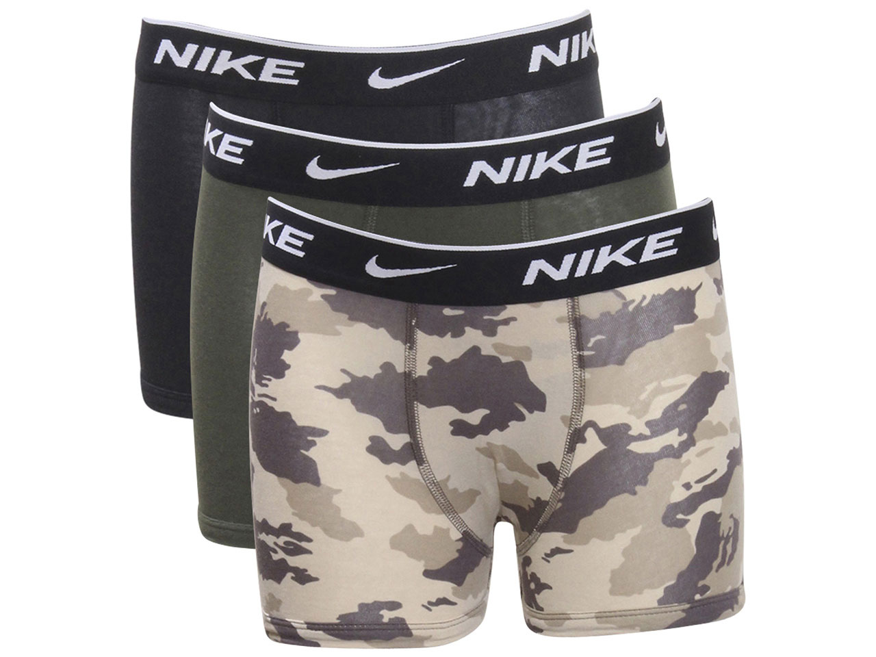 Nike Youth Boy's 3-Pairs Boxer Briefs Underwear Essential Dri-FIT Camo - Picture 3 of 10