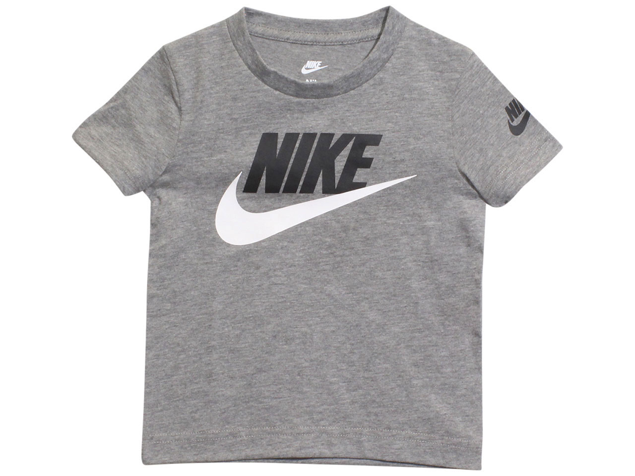 Nike Little Boy's T-Shirt Short Sleeve Futura Evergreen Carbon Heather - Picture 7 of 10