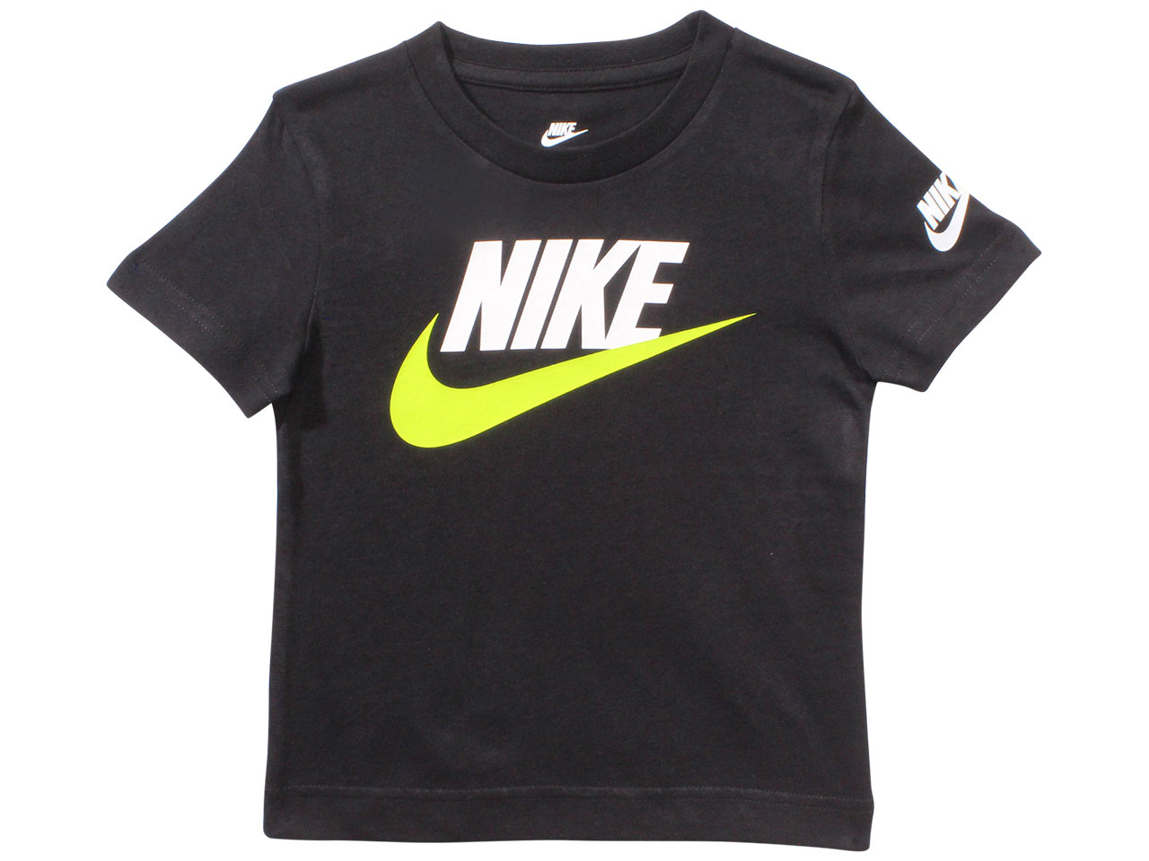 Nike Little Boy's T-Shirt Short Sleeve Futura Evergreen Black/White - Picture 7 of 8
