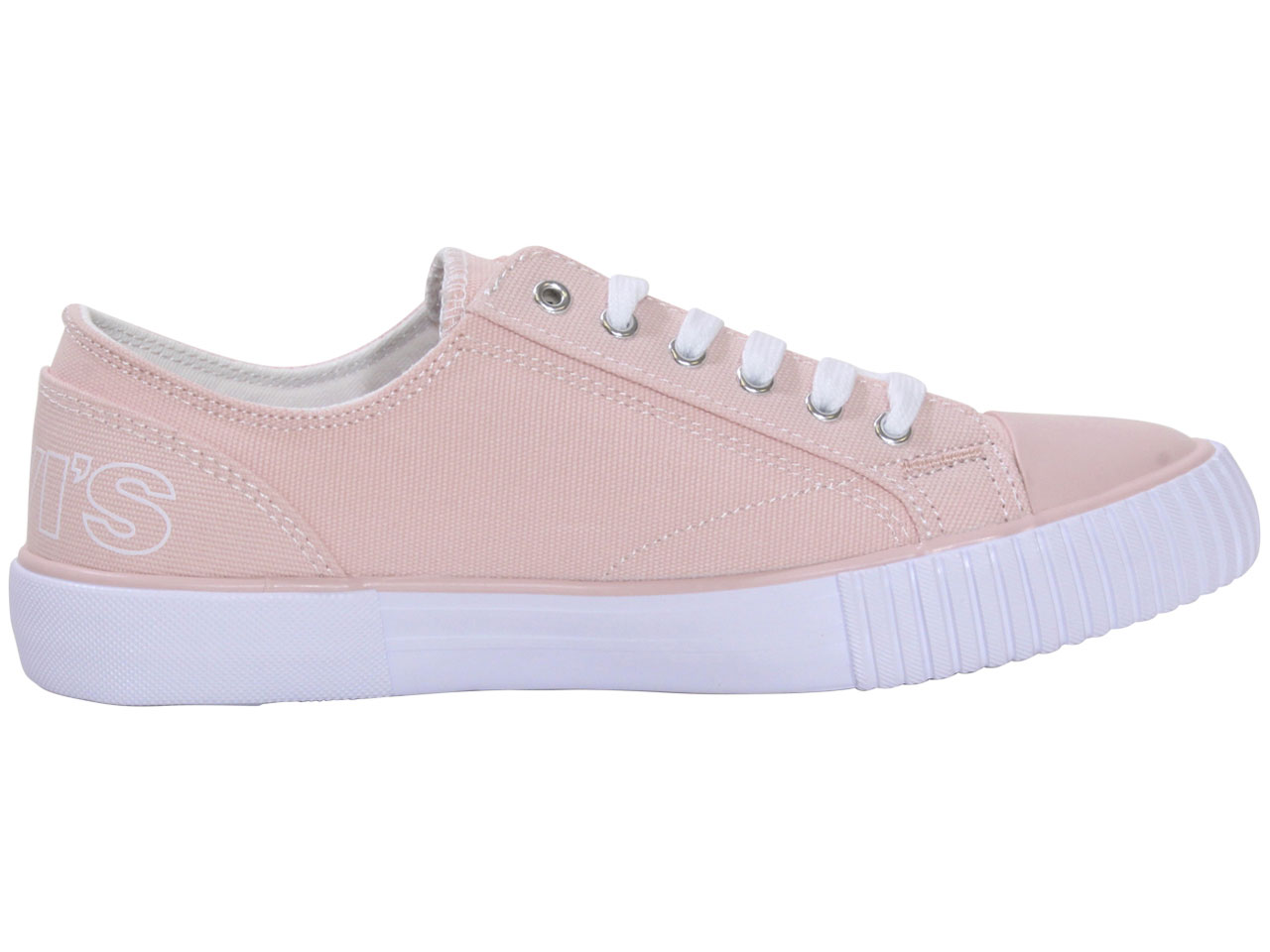 メンテナンス 55 Levis Women's Anika-C-Logo Sneakers Canvas Low-Top Shoes Rose Pink