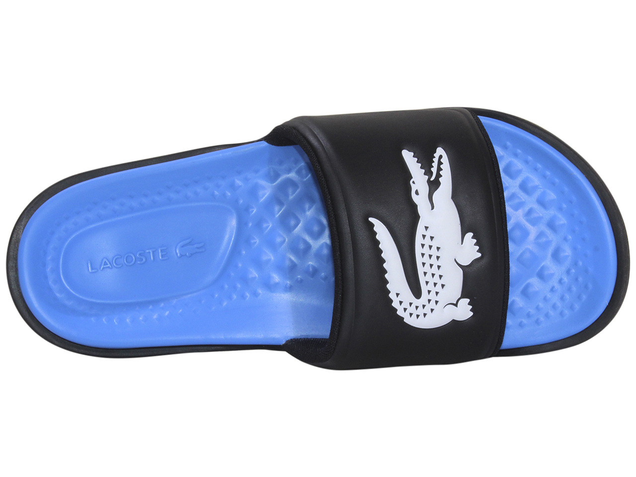 Lacoste Men's Croco-Dualiste-222 Slide Sandals Shoes Light Blue