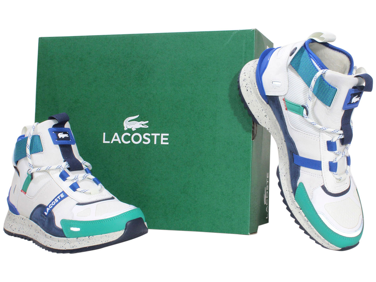 Lacoste Men's Run-Breaker-222 Sneakers High-Top Shoes Off White/Green