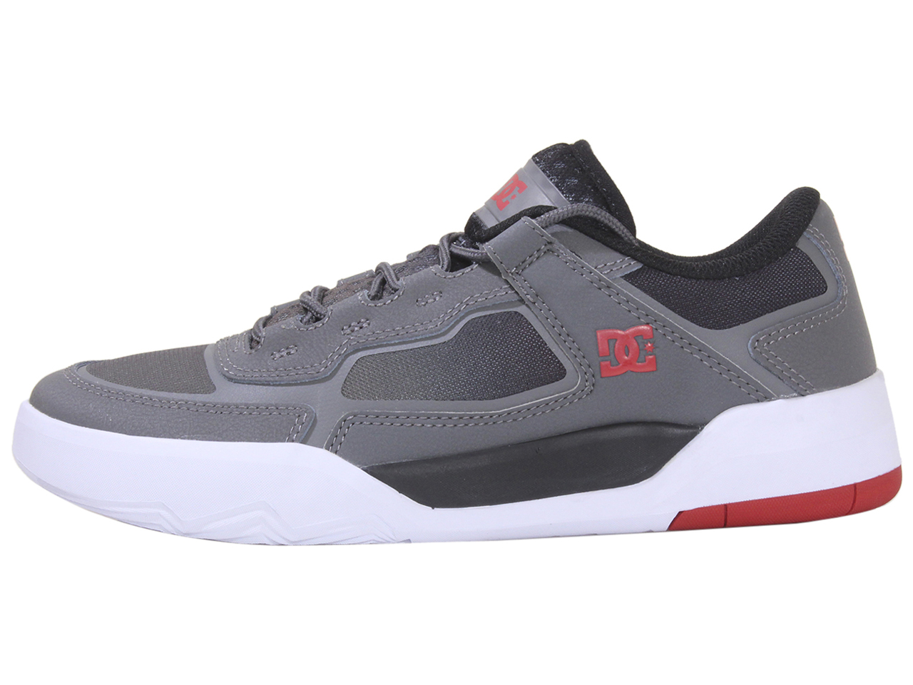 DC Shoes Men's DC-Metric Sneakers Low-Top Skate Shoes Grey/Black/Red - Picture 19 of 80