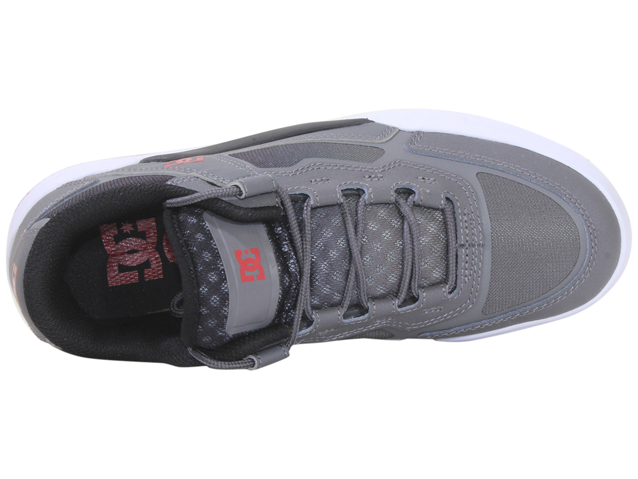 DC Shoes Men's DC-Metric Sneakers Low-Top Skate Shoes Grey/Black/Red - Picture 22 of 80