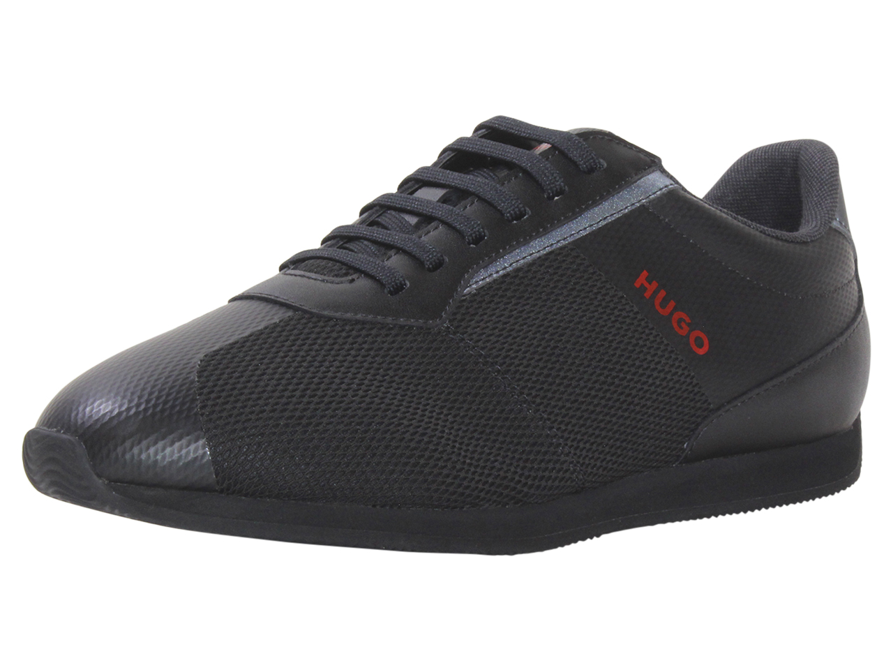 Hugo Boss Men's Cyden Sneakers Mesh Shoes Low-Top Black - Picture 17 of 48