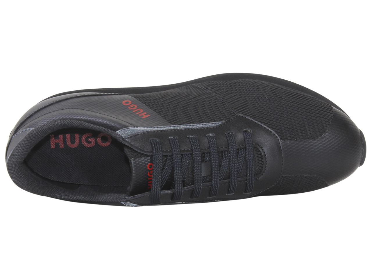 Hugo Boss Men's Cyden Sneakers Mesh Shoes Low-Top Black - Picture 46 of 48