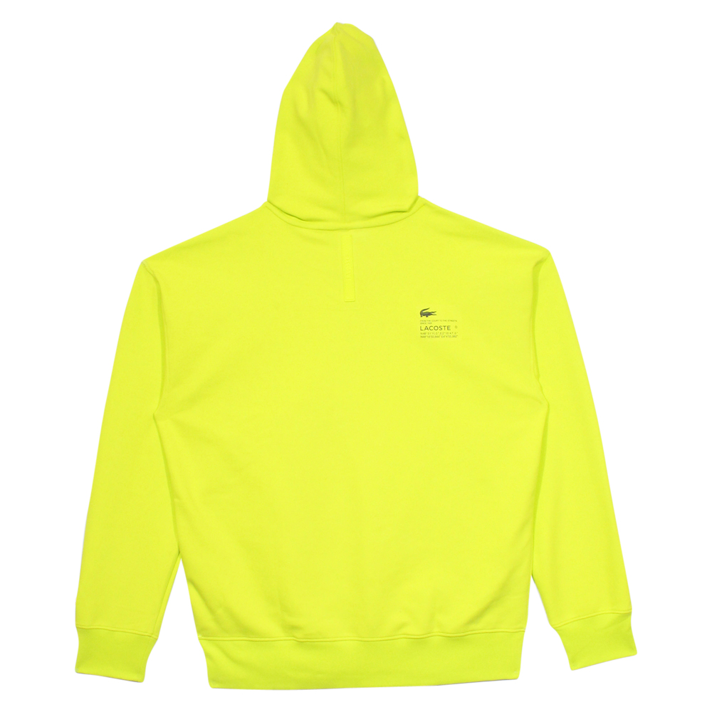Lacoste Men's Sweatshirt Loose Fit Hooded Crew Neck Pullover Yellow - Picture 10 of 12