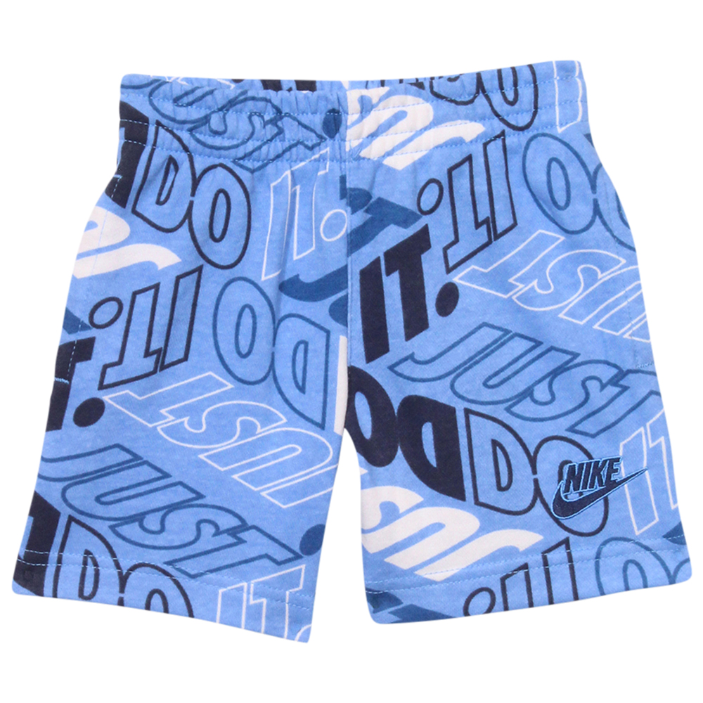 Nike Little Boy's Shorts Just Do It All-Over Print University Blue - Picture 3 of 10