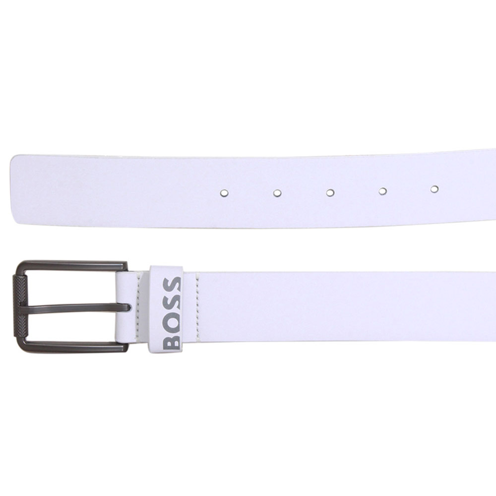 Cinturón Hugo Boss Para Hombre Tint-Loop-Boss Cuero Genuino Blanco - Imagen 15 de 21