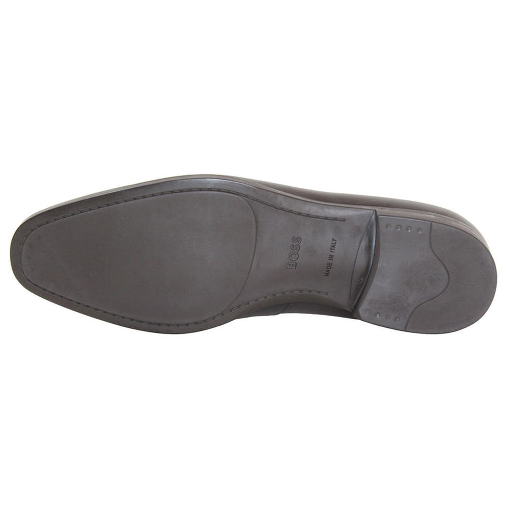 Hugo Boss Men's Kensington Loafers Dark Brown Metal Boss Buckle Shoes - Picture 15 of 64