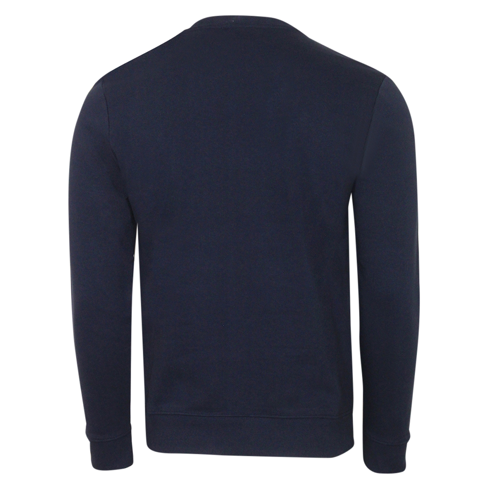 【送料&関税込】Hugo Boss Dark Blue Crew Neck Sweater With E Hugo Boss Sweatshirt Mens L Navy Blue Embroidered Crewneck