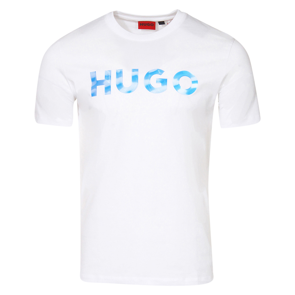 ジョルジオ　アルマーニ Hugo Boss Men's Dulivio T-Shirt White Regular Fit Short Sleeve