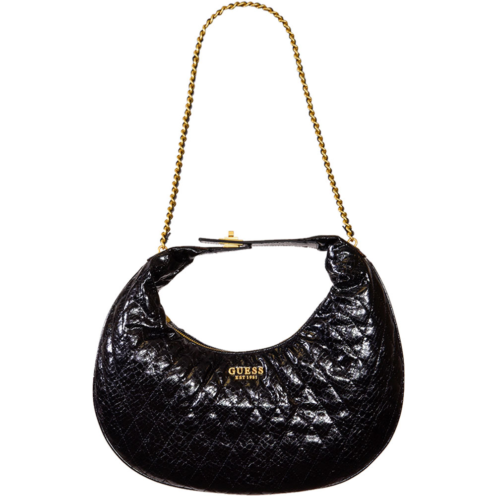 ショルダーバッグ・ポシェット Guess EDA Soft Quilted Hobo Shoulder Bag HO3A3A12 Buy Guess Black Quilted Eda Top Zip Shoulder Bag Online