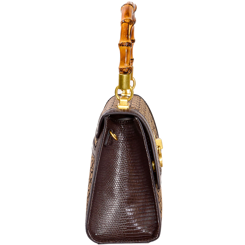 Guess Women's Stephi Handbag Bamboo Flap Satchel - Picture 9 of 21